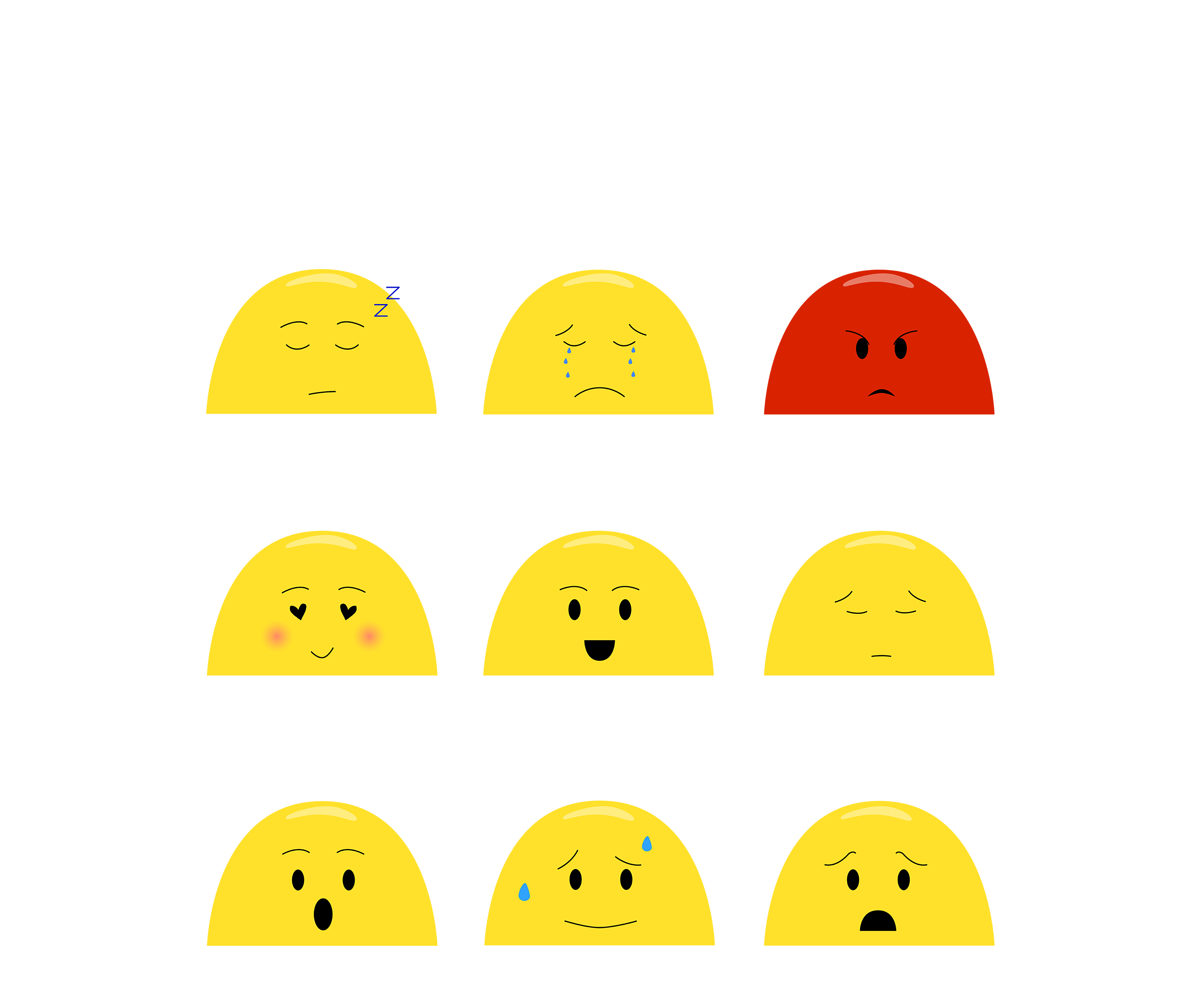 All emotion emojis